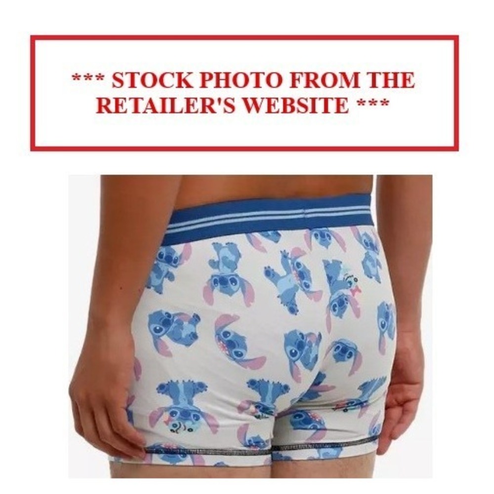 Disney Boxer Briefs Mens Large Multicolor New Stitch & Scrump All Over Print